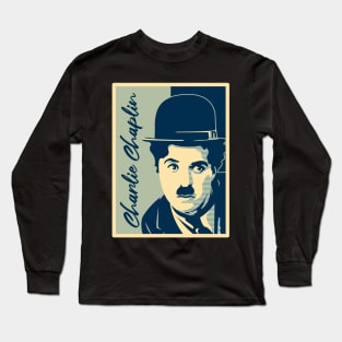 CHARLIE CHAPLIN POP ART Long Sleeve T-Shirt